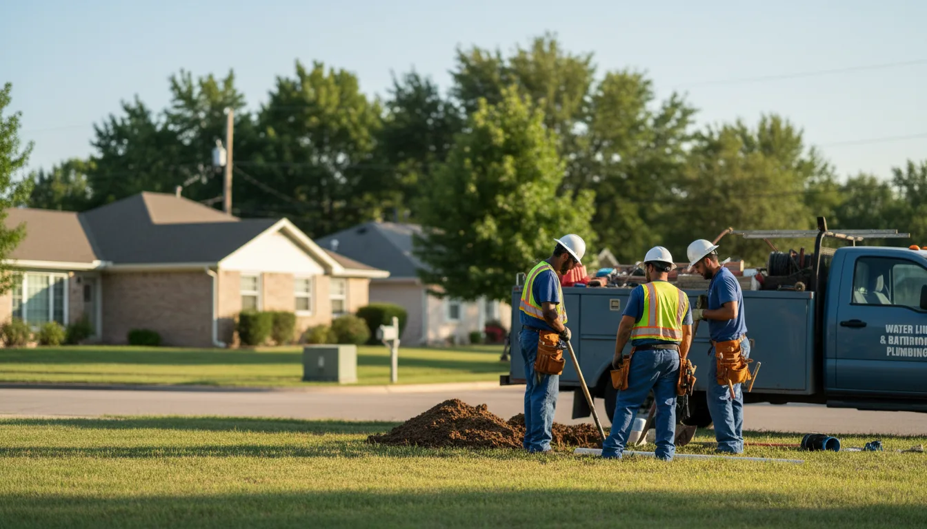Residential water line and bathroom plumbing service in Hillsboro, GA